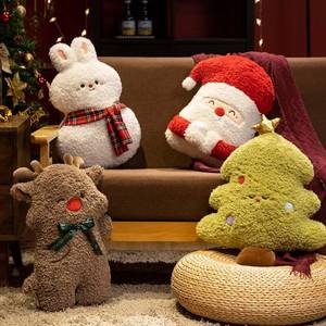 Nuevo Cojín Decorativo de Navidad con Diseño de Papá Noel y Árbol, para Sofá - Product Image 1