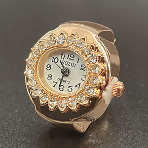 Anello <span class=keywords><strong>Vintage</strong></span> Punk Placcato Oro Rosa, Regalo di Moda, Anello Orologio Digitale Minimalista, Anello Orologio da Dito Classico al Quarzo - Product Image 2