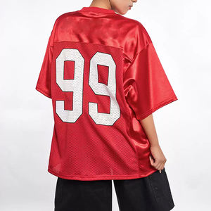 Camiseta Deportiva Extra Grande con Estampado Personalizado, Cuello en V, 100% Algodón, Tejido Transpirable, Manga Corta, Informal, para Fútbol - Product Image 6