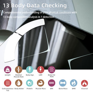 Bilancia Intelligente per il Grasso Corporeo Welland Housewares con App Connessa Fitdays, Bilancia in Vetro Temperato - Product Image 4