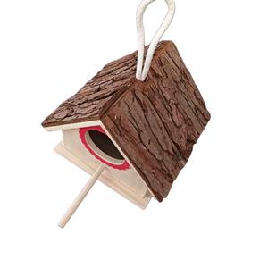บ้านนกไม้ทรงสามเหลี่ยมน้ำหนักเบาเรียบง่ายสำหรับแขวนกลางแจ้งทุกฤดู - Product Image 3