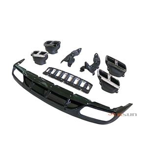 Difusor trasero W205 de alta calidad, edición 1, actualización de estilo, parte trasera deportiva para Mercedes Benz <span class=keywords><strong>C</strong></span> <span class=keywords><strong>Coupe</strong></span> Class 2015 2016 2017 2018 - Product Image 1