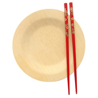 Assiettes jetables en bambou 7 pouces 10 pouces Design minimaliste Logo personnalisé 100% compostable Biodégradable Vaisselle de fête pour le dîner Glacé