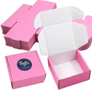 25 <b>Pack</b> Small Pink Shipping <b>Boxes</b> Corrugated Cardboard Mail Box Custom Mailer <b>Boxes</b> in 4x4x2'' for Food Jewelry Gifts Cosmetics - Product Image 1