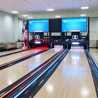Peralatan Permainan Olahraga Berbasis Koin, Arena Bowling Duckpin Indoor 2 Jalur untuk Dijual