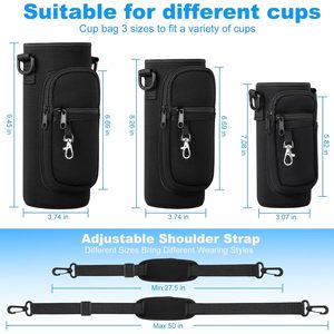 Portabottiglie con tracolla per Hydroflask 32oz 40oz, borsa a tracolla con tasca per telefono, per uso esterno - Product Image 2
