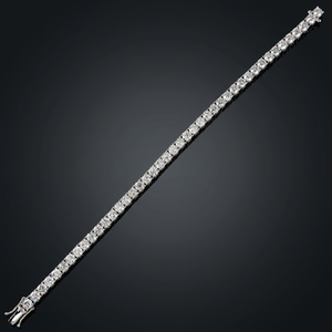 สร้อยข้อมือทองคำขาว 14K เพชรเลี้ยงในห้องปฏิบัติการ ขนาด 6.25 นิ้ว - Product Image 5