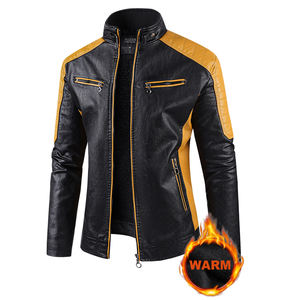 เสื้อโค้ทหนังผู้ชายสำหรับฤดูใบไม้ผลิและฤดูใบไม้ร่วง แบรนด์ดัง ทรงหลวมและหนา แขนยาว ดีไซน์ทันสมัยและใช้งานได้หลากหลาย กำลังเป็นที่นิยม - Product Image 4