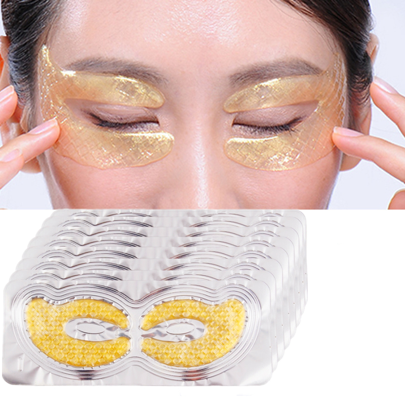 Patchs de Gel Anti-rides pour les yeux, pièces, masque en Hydrogel au collagène doré 24K, pour enlever les poches et les cernes, vente en gros