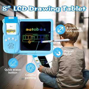 Tarjetas de Memoria en Inglés y Español para Niños, Pizarra de <span class=keywords><strong>Dibujo</strong></span> para Niños Pequeños, Juguetes Sensoriales para Niños con Autismo - Product Image 2