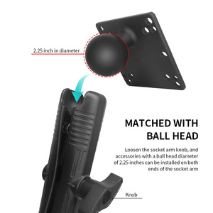 VINmounts 2.25-inch dual socket arm, 13-inch dual socket arm, compatible <b>with</b> RAM and 2.25-inch D-ball <b>mount</b> assemblies - Product Image 3