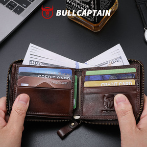 BULLCAPTAIN Slim <b>Wallet</b> for Men <b>RFID</b> <b>Blocking</b> Money Clip, Minimalist Front Pocket Credit Card Holder Genuine Leather <b>Wallet</b> - Product Image 3