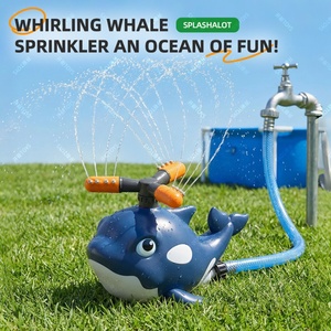 Jouet d'arrosage pour pelouse en forme de hydrant, en plastique, avec boîte colorée, pour l'été, pour enfants, avec pomme de douche rotative interactive pour jeux aquatiques - Product Image 6