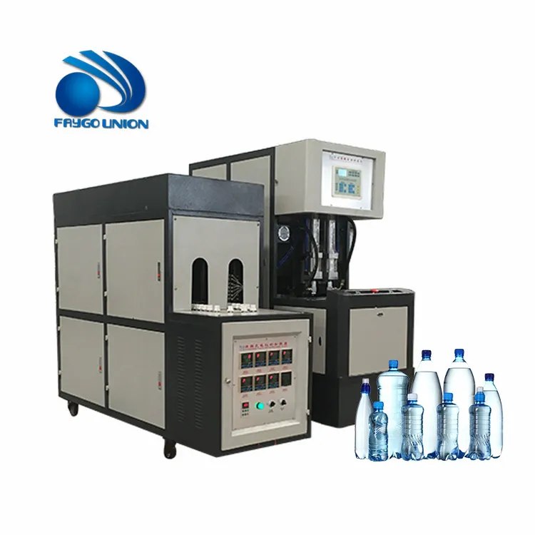 Faygo birliği yüksek hızlı yarı otomatik PET şişe yapımı streç kalıpta şişirme makinesi/üflemeli kalıplama makinesi fiyat