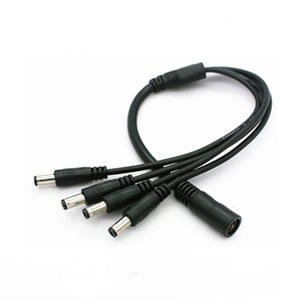 12v הוביל רצועת אור מתאם cctv pvc <span class=keywords><strong>5.5</strong></span> מ "מ * <span class=keywords><strong>2.1</strong></span> מ" מ נקבה <span class=keywords><strong>dc</strong></span> ספק כוח אספקת סוללה כבל 2 פינים מחבר קשר - Product Image 1