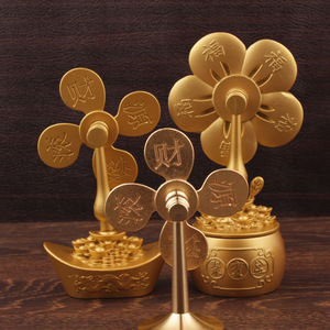 Alloy Money Tree Spinning <b>Ornament</b> Gourd Shape Feng Shui Lucky Charm Home Decoration Chinese New Year Multi Piece Package - Product Image 4