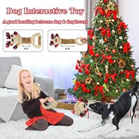 Noël coton chien jouet en vrac renne élastique ajouter interactif remorqueur-de-guerre grinçant papier froissé jouets cadeaux pour chiens en Stock