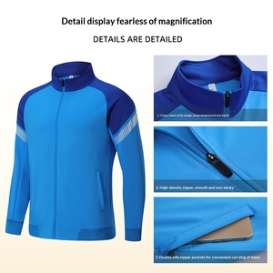 <span class=keywords><strong>Survêtement</strong></span> de jogging personnalisé en polyester pour hommes, femmes et enfants, grandes tailles, avec fermeture éclair intégrale, pour le sport, la course, le football et l'entraînement - Product Image 5