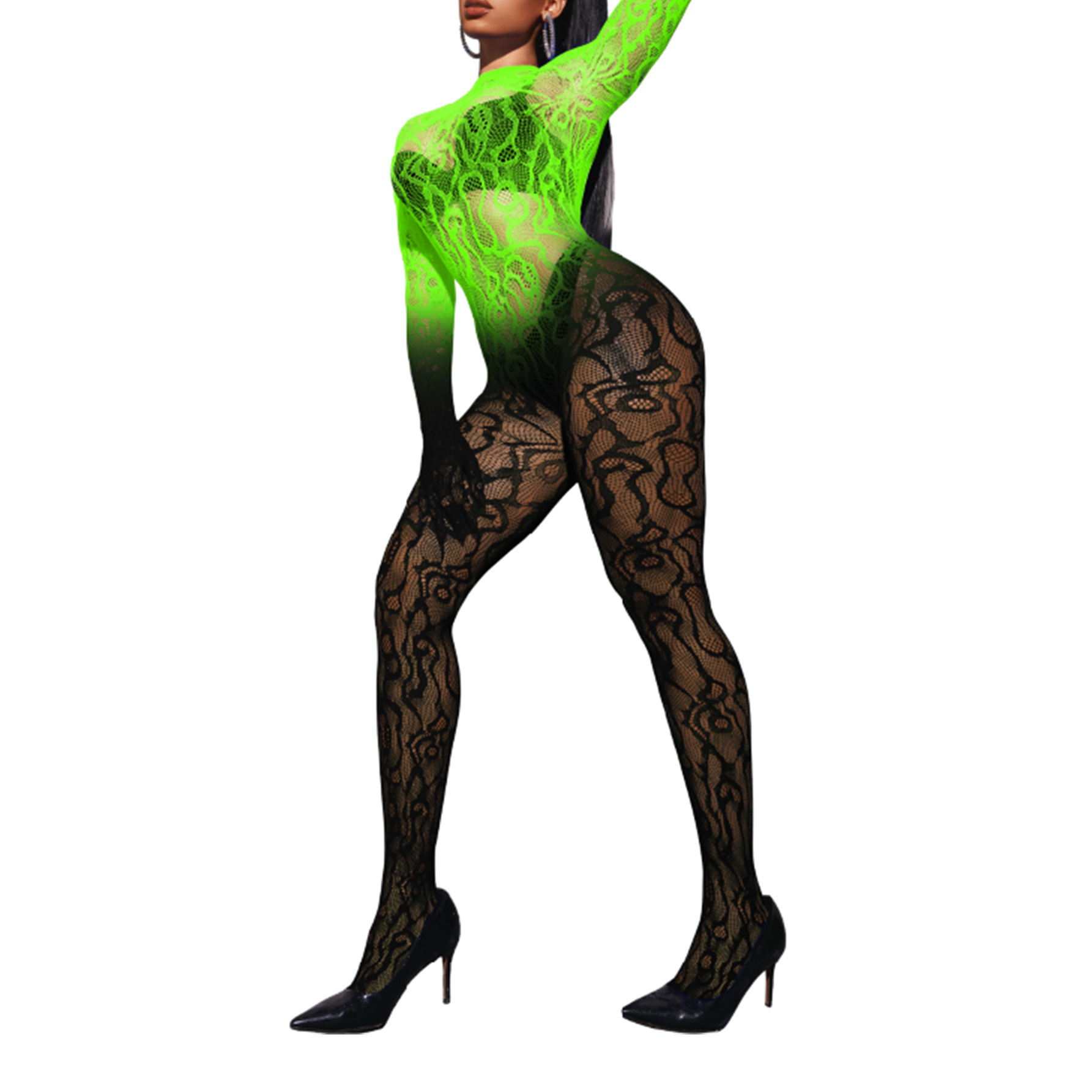 SL1640-Fluorescent Green-Black Gradient