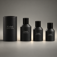Flacons de parfum fantaisie 100 ml, flacons en verre noir personnalisés 50 ml, flacons de parfum vides 30 ml, flacons de parfum de luxe, marque privée OEM.