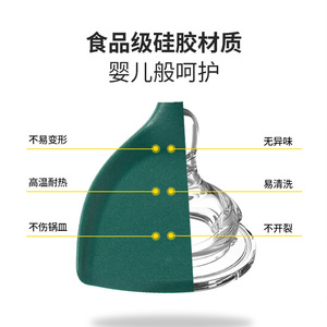 Silicone Cooking Utensil Set 4 Piece Non Stick Spatula Ladle Slotted Spoon Kitchen Tool High Temperature Resistance <b>Hand</b> <b>Wash</b> - Product Image 4