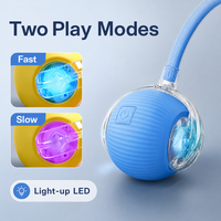 Juguete Inteligente para Gatos con Bola Rodante Automática de 6 cm, Eléctrico, con Luz LED, de Plástico, Interactivo, para Ejercitar y Evitar el Aburrimiento, con USB