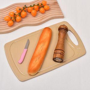 Tabla de cortar de cáscara de arroz 40x24cm, rectangular, para cocina, para frutas y comida para bebés - Product Image 3