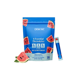 Electrolitos en Polvo <span class=keywords><strong>Keto</strong></span> de Marca Privada, 20 Sobres, Sabor <span class=keywords><strong>Sandía</strong></span>, 0 Carbohidratos, Sin Azúcar, Repuesto de Electrolitos, Suplemento Herbal Vegano - Product Image 1