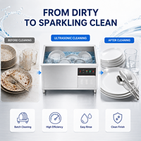Lave-vaisselle commercial à cuve unique pour petits restaurants et cafés, équipement de lavage de cuisine en acier inoxydable