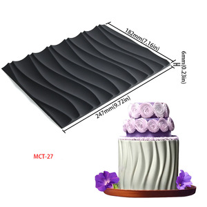 Per Swiss Roll Tappetini <span class=keywords><strong>in</strong></span> Silicone Texture cuore piastrelle per Mousse e torta decorazione di cottura stampo - Product Image 4