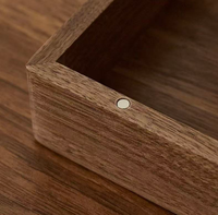 Caja Organizadora de Joyas de Madera de Nogal con Cerradura, Hecha a Mano, para Guardar Recuerdos, Fotos, Anillos, Regalo de Boda