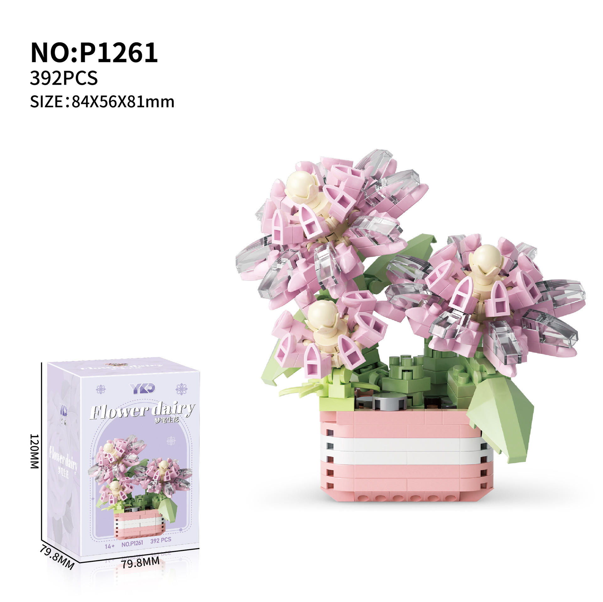 P1261 sueño pluma flor (392PCS)