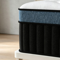 Matelas hybride moderne à ressorts ensachés, épaisseur 25 cm, écologique, respirant, durable, soutien ferme, soulagement de la pression, absorption des mouvements