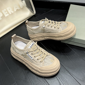 Spring 2026 model casual shoes - breathable, simple <b>canvas</b> shoes, slim style, versatile trendy shoes, retro single shoes, lightw - Product Image 3