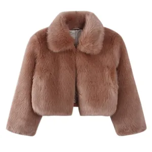 Populaire WOMEN-FUR004 véritable manteau de fourrure de fausse fourrure manteaux pour dames