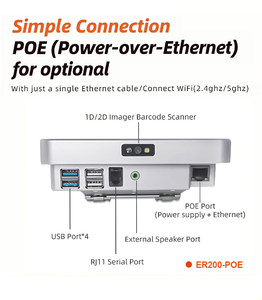 เครื่องตรวจสอบราคาแอนดรอยด์แท็บเล็ต POS ขนาด5นิ้วพร้อมเครื่องสแกน2D สำหรับ ER200ซูเปอร์มาร์เก็ต - Product Image 4