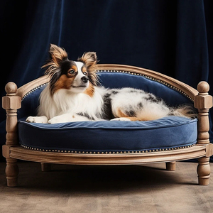 Meilleures ventes 2024 - Lit pour chien en bois écologique personnalisé de luxe, orthopédique, en mousse à mémoire de forme, imperméable, avec motif animalier - Product Image 1