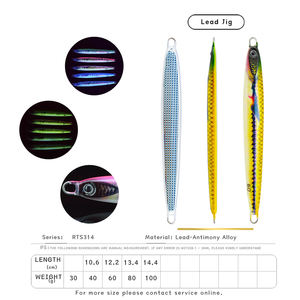 JIGGINGSOUL-RTS314-40g 60G 80G 100G Metalen Jig Snel Jigging Palmen Tandbaars Zwaardvis Glow Jig Haarstaart Loodvissen Lokaas Zout Water - Product Image 2