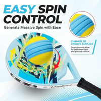 Ensemble de paddle-tennis junior avec logo personnalisé, kit de paddle pour jeunes débutants avec balle en mousse silencieuse Typti