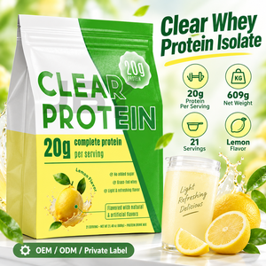 Proteine Isolate del Siero di Latte in Polvere Gusto Limone 20g Proteine Post Allenamento Miscela per Bevande Sportive OEM ODM Produttore Private Label - Product Image 1