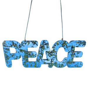 Adorno Acrílico con Letras de Paz, Decoración Brillante para Colgar en el Árbol de Navidad - Product Image 3