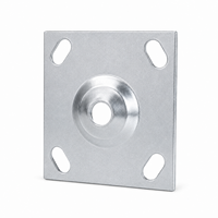 Base de montage pour roulettes industrielles robustes en acier revêtu Dacromet, connexion universelle pour chariots et quincaillerie de mobilier