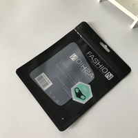Emballage personnalisé recyclable et imprimé par gravure Sacs en mylar noir avec fenêtre Pochette debout en plastique à fermeture éclair mate