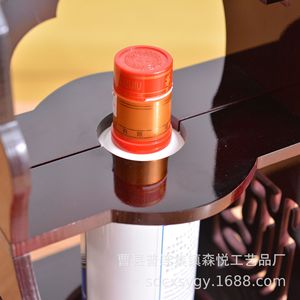 Wooden Wine Rack <b>Retro</b> Hollowed Out Painted Portable Liquor Display For Business <b>Gifts</b> - Product Image 3
