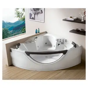 2-Personen Glas Whirlpool Eckmassage Spa-Badewanne Whirlpool-Badewanne Badezimmer moderner Heimgebrauch hochwertige Acryl-Aqua-Massage