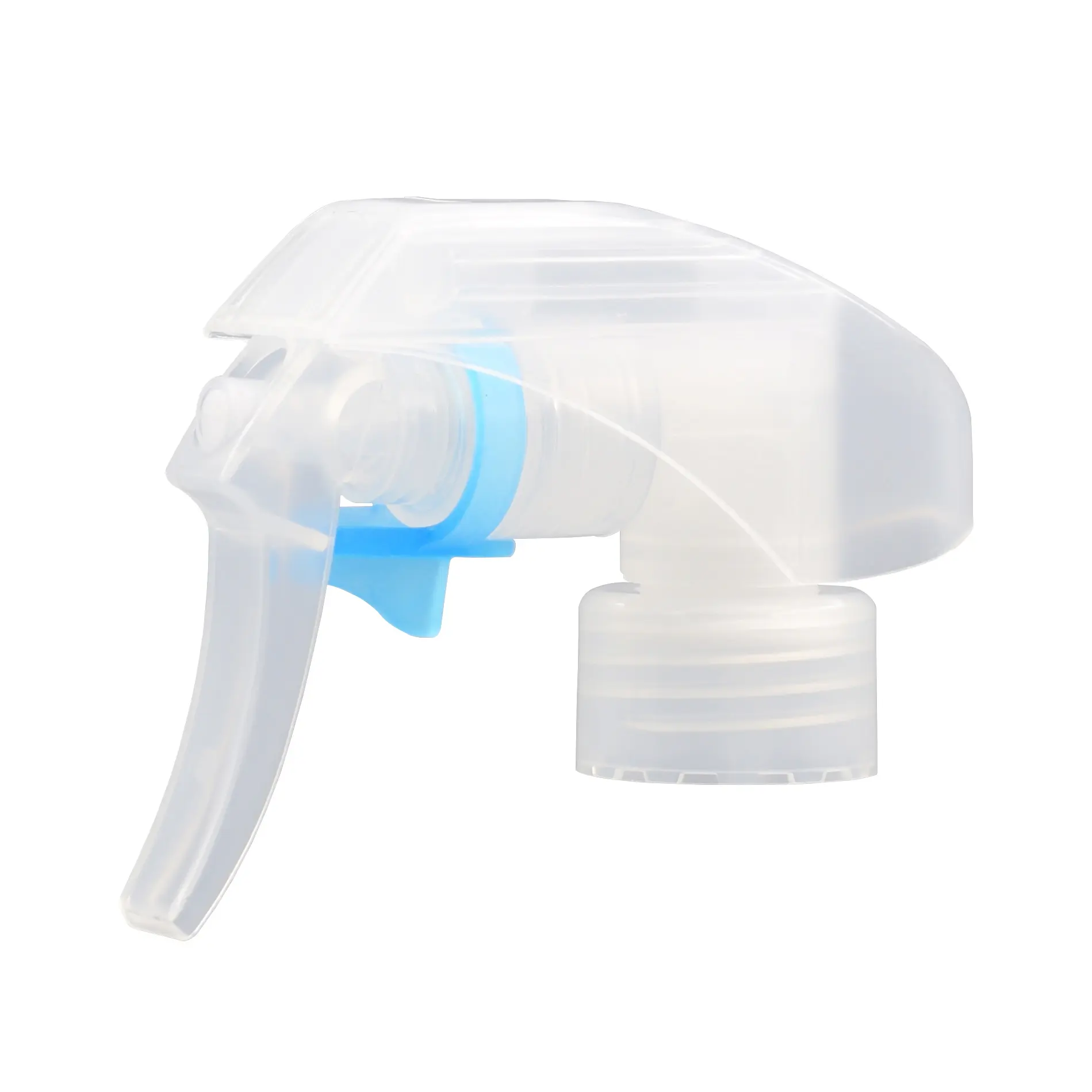 Nuevo diseño 24/410 28/410 plástico PP Flujo de niebla de agua fina bomba de mano doméstica tapa de rociador de gatillo limpio para embalaje de botellas