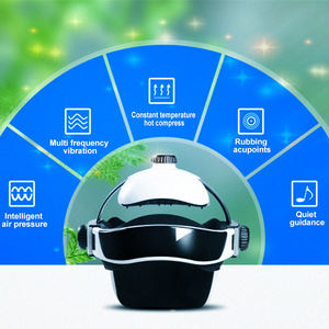 Música incorporada Airbag Amasado Vibración Temperatura constante Compresión en caliente Acupoint Frotamiento Masajeador de cabeza - Product Image 3