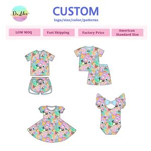 <span class=keywords><strong>Combinaison</strong></span> de haute qualité en gros pour enfants, pyjama bébé en tissu de bambou, vêtements pour bébés, barboteuse personnalisée pour enfants - Product Image 2