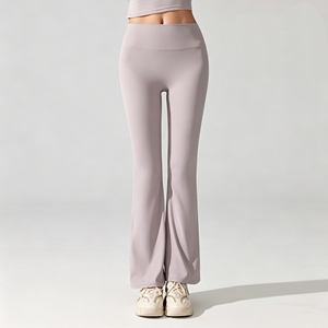 Pantalon de yoga évasé taille haute pour femme, antibactérien, sensation seconde peau, leggings d'entraînement effet push-up - Product Image 3