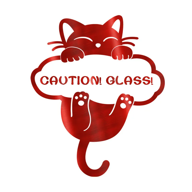 Fullrich Factory Wholesale Waterproof caution glass label Hollow transfer sticker Window Gel Clings Decals Sticker